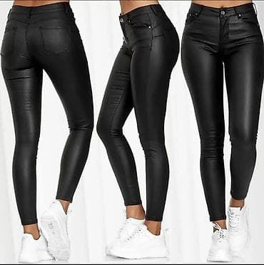 pantalone butiku ali: Ženske uske pantalone sa visokim strukom, izgled kože. S, M, L, XL - na lalafo.rs — 1 pantalone butiku ali: Ženske uske pantalone sa visokim strukom, izgled kože. S, M, L, XL - — 1