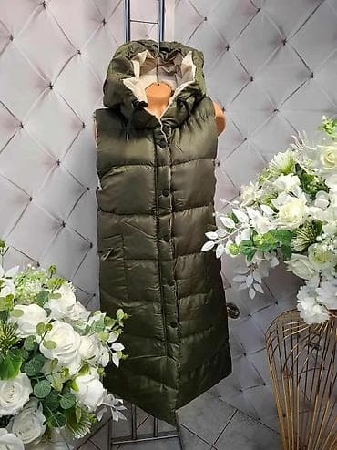 Dugi zimski ženski prsluk sa kapuljačom - Model: dugačak, prošiven na lalafo.rs — 4 Dugi zimski ženski prsluk sa kapuljačom - Model: dugačak, prošiven — 4