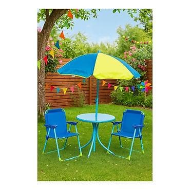 Dečiji baštenski set sa suncobranom – idealan za dvorište, terasu ili na lalafo.rs — 1 Dečiji baštenski set sa suncobranom – idealan za dvorište, terasu ili — 1