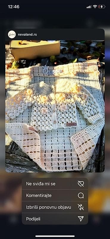 Ručni heklani komplet za bebe/decu – dzemper i dekica - Materijal na lalafo.rs — 1 Ručni heklani komplet za bebe/decu – dzemper i dekica - Materijal — 1