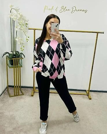 Duks i donji deo trenerke sa argyle (romb) šarom – komplet - na lalafo.rs Duks i donji deo trenerke sa argyle (romb) šarom – komplet -