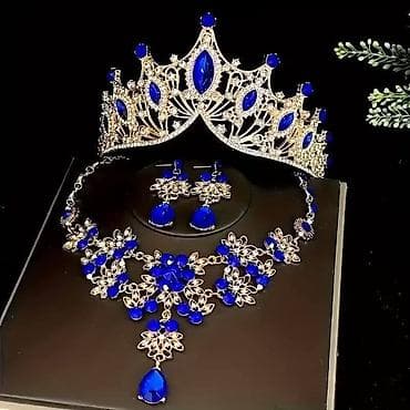 Komplet kraljevski nakit – tijara, ogrlica i minđuše - Luksuzni set na lalafo.rs — 3 Komplet kraljevski nakit – tijara, ogrlica i minđuše - Luksuzni set — 3