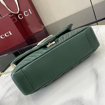 Zelena ženska torba sa lančanim kaišem - Materijal: glatka eko/koža na lalafo.rs — 4 Zelena ženska torba sa lančanim kaišem - Materijal: glatka eko/koža — 4