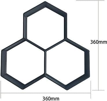 Plastični kalup za staze/pločnike – heksagonalni uzorak (3 spojena na lalafo.rs Plastični kalup za staze/pločnike – heksagonalni uzorak (3 spojena