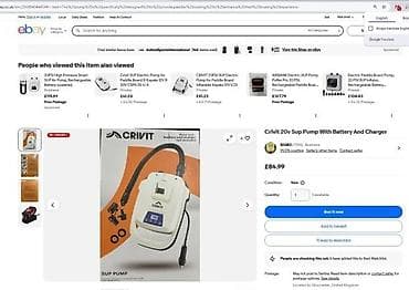 Kompresori za vazduh: CRIVIT CSPA 20-Li A1 – električna SUP pumpa - Namena: brzo na lalafo.rs — 8 Kompresori za vazduh: CRIVIT CSPA 20-Li A1 – električna SUP pumpa - Namena: brzo — 8