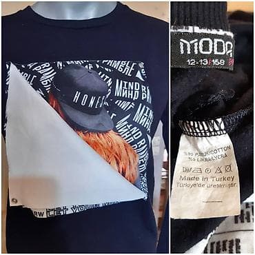 Bluza/duks za devojčice – MODA - Boja: tamno plava - Dugi rukavi na lalafo.rs — 3 Bluza/duks za devojčice – MODA - Boja: tamno plava - Dugi rukavi — 3