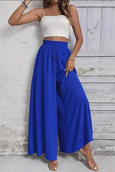 Ženske široke letnje pantalone sa visokim strukom S M L XL 2XL 3XL 4XL na lalafo.rs — 4 Ženske široke letnje pantalone sa visokim strukom S M L XL 2XL 3XL 4XL — 4