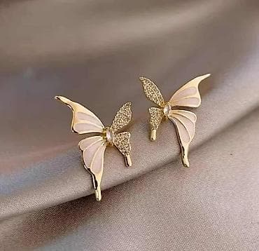 Elegantne minđuše – leptiri - Dizajn: asimetrični leptiri koji prate na lalafo.rs — 3 Elegantne minđuše – leptiri - Dizajn: asimetrični leptiri koji prate — 3