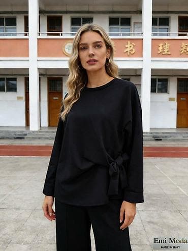 Damski komplet (bluza + pantalone) sa mašnom sa strane - Model: 22199 na lalafo.rs — 2 Damski komplet (bluza + pantalone) sa mašnom sa strane - Model: 22199 — 2