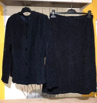 Damski komplet suknja + blejzer/jaknica, tamnoplave boje. - na lalafo.rs Damski komplet suknja + blejzer/jaknica, tamnoplave boje. -