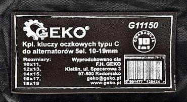 Hand Tools: GEKO G11150 – set ključeva tipa C za alternatore, 5 delova (10–19 mm) at lalafo.rs — 3 Hand Tools: GEKO G11150 – set ključeva tipa C za alternatore, 5 delova (10–19 mm) — 3
