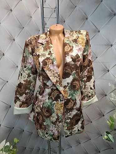 Blazers: Ženski blejzer sa cvetnim dezenom - Kroj: duži sako/blejzer ravne at lalafo.rs — 2 Blazers: Ženski blejzer sa cvetnim dezenom - Kroj: duži sako/blejzer ravne — 2