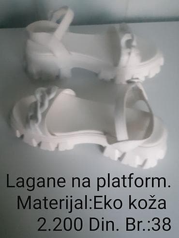 Bele i Crne ženske sandale na platformu - Model: otvorene sandale sa at lalafo.rs — 3 Bele i Crne ženske sandale na platformu - Model: otvorene sandale sa — 3