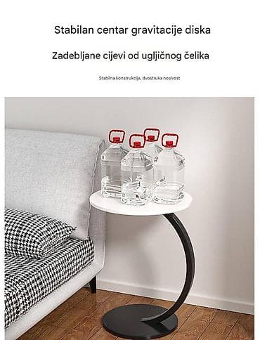 Okrugli pomoćni sto sa S‑lučnim postoljem - Dizajn: moderan na lalafo.rs — 3 Okrugli pomoćni sto sa S‑lučnim postoljem - Dizajn: moderan — 3