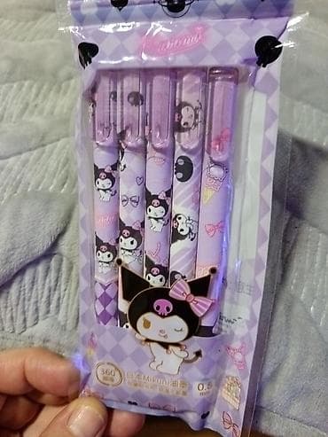 Set gel olovaka Kuromi – 5 kom - Tematski dizajn sa likom Kuromi na lalafo.rs Set gel olovaka Kuromi – 5 kom - Tematski dizajn sa likom Kuromi