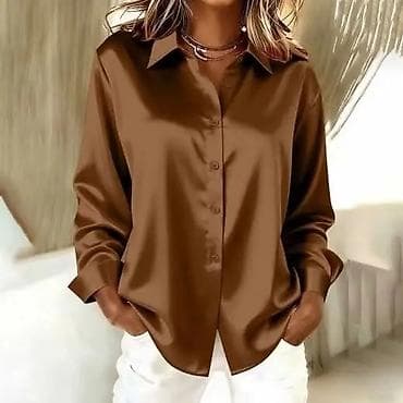 pantalone gina benotti: Ženska satenska košulja na dugmad Od S do 3xl - Klasičan kroj sa na lalafo.rs — 3 pantalone gina benotti: Ženska satenska košulja na dugmad Od S do 3xl - Klasičan kroj sa — 3