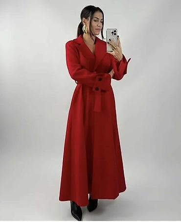 Elegantni ženski dugi kaput sa pojasom - Kroj: duga silueta do na lalafo.rs — 1 Elegantni ženski dugi kaput sa pojasom - Kroj: duga silueta do — 1