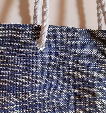 Torba za plažu/šoping sa šljokičastim tkanjem u tamnoplavoj nijansi na lalafo.rs — 2 Torba za plažu/šoping sa šljokičastim tkanjem u tamnoplavoj nijansi — 2