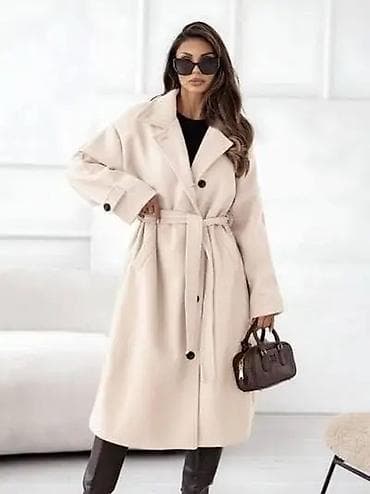 Ženski dugi kaput sa pojasom - Kroj: klasičan, dugi kaput do ispod na lalafo.rs — 6 Ženski dugi kaput sa pojasom - Kroj: klasičan, dugi kaput do ispod — 6