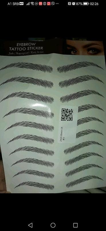 Set nalepnica za privremenu tetovažu obrva dizajniran da pruži na lalafo.rs — 1 Set nalepnica za privremenu tetovažu obrva dizajniran da pruži — 1