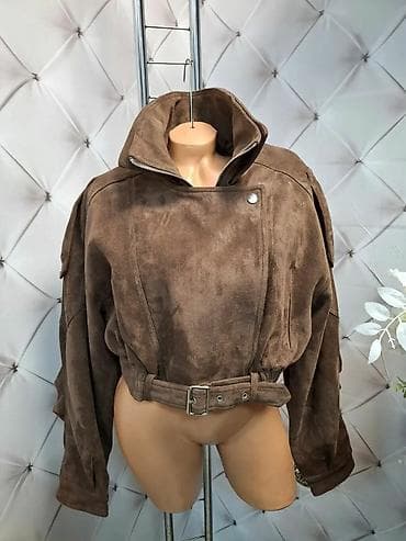 Ženska jakna od veštačkog antilopa – biker kroj - Materijal: meki na lalafo.rs Ženska jakna od veštačkog antilopa – biker kroj - Materijal: meki