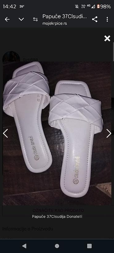 Papuče 37, bоја - Bela na lalafo.rs — 4 Papuče 37, bоја - Bela — 4