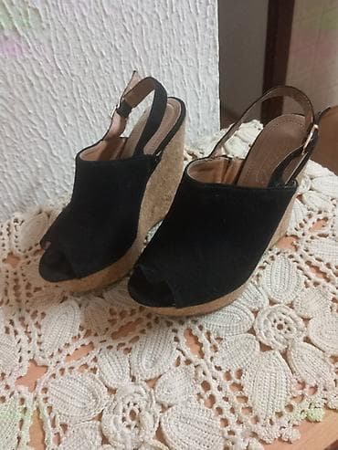 Crne ženske sandale na punu petu - Model: sandale sa otvorenim na lalafo.rs — 2 Crne ženske sandale na punu petu - Model: sandale sa otvorenim — 2