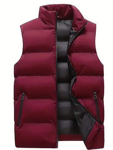 Muški zimski prsluk bez rukava – bordo,vel XL - Topao, pufnast model na lalafo.rs — 1 Muški zimski prsluk bez rukava – bordo,vel XL - Topao, pufnast model — 1