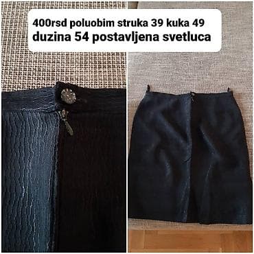 Crna suknja do kolena sa diskretnim sjajem. - Tekstura sa suptilnim na lalafo.rs — 1 Crna suknja do kolena sa diskretnim sjajem. - Tekstura sa suptilnim — 1