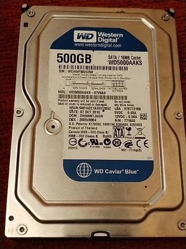 Hard Disk 500GB WD SATA II Proizvođač: Western Digital Model na lalafo.rs — 2 Hard Disk 500GB WD SATA II Proizvođač: Western Digital Model — 2