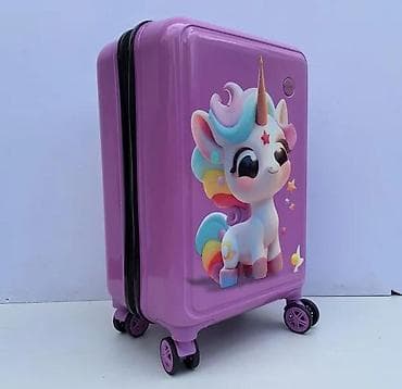 za svaki dan: Dečji kofer na točkiće – jednorog motiv - Tvrda školjka u ljubičastoj at lalafo.rs — 3 za svaki dan: Dečji kofer na točkiće – jednorog motiv - Tvrda školjka u ljubičastoj — 3