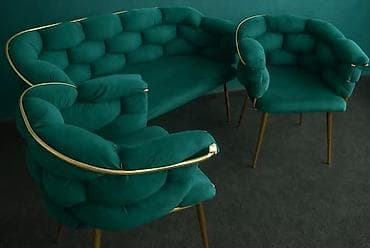 Stilske garniture: Set tapaciranog nameštaja – sofa i dve fotelje u smaragdno zelenoj na lalafo.rs — 3 Stilske garniture: Set tapaciranog nameštaja – sofa i dve fotelje u smaragdno zelenoj — 3