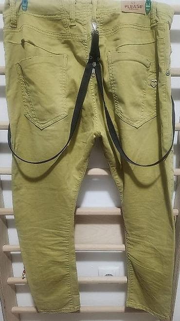 Baggy farke, M veličina, sa kožnim tregerima, neobične, oker-zelene na lalafo.rs — 2 Baggy farke, M veličina, sa kožnim tregerima, neobične, oker-zelene — 2