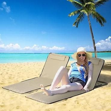 Prenosiva ležaljka/plažna prostirka sa naslonom i jastukom - 2-u-1 na lalafo.rs Prenosiva ležaljka/plažna prostirka sa naslonom i jastukom - 2-u-1
