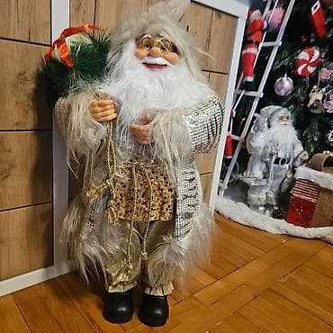 Velika dekorativna figura Deda Mraza - Visoka podna novogodišnja na lalafo.rs — 6 Velika dekorativna figura Deda Mraza - Visoka podna novogodišnja — 6