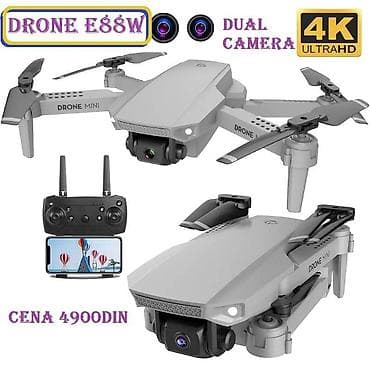 Dron E88W PRO 2021 WIFI FPV RC 4K/Dual GARANCIJA GODINU DANA 200m na lalafo.rs — 1 Dron E88W PRO 2021 WIFI FPV RC 4K/Dual GARANCIJA GODINU DANA 200m — 1
