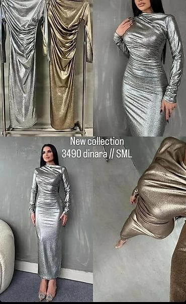 Metalik duga haljina – New collection - Fini sjajni materijal sa na lalafo.rs Metalik duga haljina – New collection - Fini sjajni materijal sa