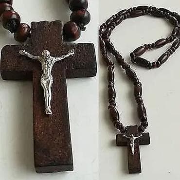 cepaci za drva: Brown wooden prayer beads with a silver Jesus. Handmade wooden na lalafo.rs — 2 cepaci za drva: Brown wooden prayer beads with a silver Jesus. Handmade wooden — 2