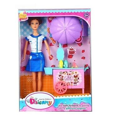 Lutka sa kolicima za sladoled – Dainemy - Set sadrži lutku, kolica za na lalafo.rs Lutka sa kolicima za sladoled – Dainemy - Set sadrži lutku, kolica za