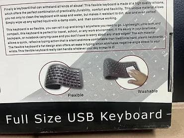 Fleksibilna Tastatura za računar TECLINE; Kompaktan fleksibilan na lalafo.rs — 8 Fleksibilna Tastatura za računar TECLINE; Kompaktan fleksibilan — 8