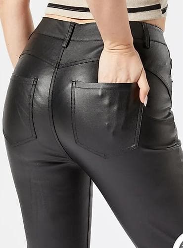 pantalone butiku ali: Ženske crne pantalone sa efektom kože - Model: uske (skinny) na lalafo.rs — 2 pantalone butiku ali: Ženske crne pantalone sa efektom kože - Model: uske (skinny) — 2