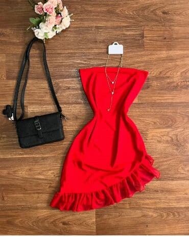 S, color - Burgundy, Cocktail, Without sleeves at lalafo.rs S, color - Burgundy, Cocktail, Without sleeves