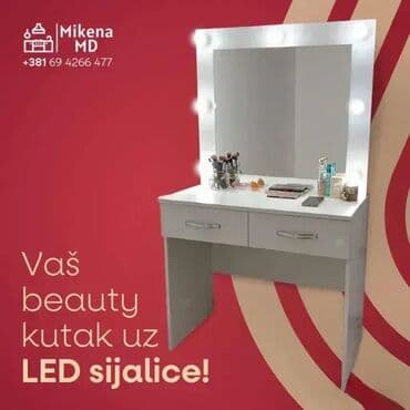 💄 STO ZA ŠMINKANJE 5 – MODERAN I PRAKTIČAN 💄 ✨ Savršen dodatak Vašoj na lalafo.rs 💄 STO ZA ŠMINKANJE 5 – MODERAN I PRAKTIČAN 💄 ✨ Savršen dodatak Vašoj