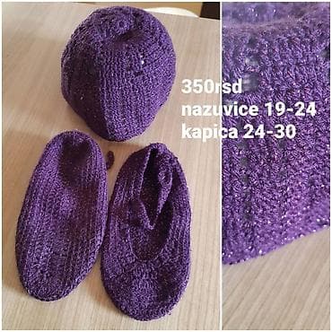 Ručni rad – pleteni komplet u ljubičastoj boji sa sjajnim koncem. Set na lalafo.rs — 1 Ručni rad – pleteni komplet u ljubičastoj boji sa sjajnim koncem. Set — 1