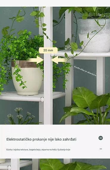 Višenamenski višeslojni stalak za cveće – belo - Konstrukcija sa 8 na lalafo.rs — 3 Višenamenski višeslojni stalak za cveće – belo - Konstrukcija sa 8 — 3