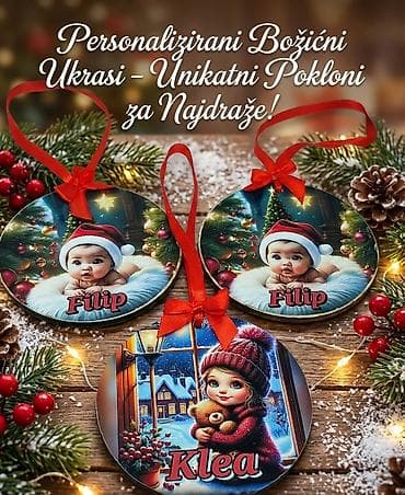 Personalizovani božićni ukrasi – jedinstveni pokloni za najdraže - na lalafo.rs — 1 Personalizovani božićni ukrasi – jedinstveni pokloni za najdraže - — 1