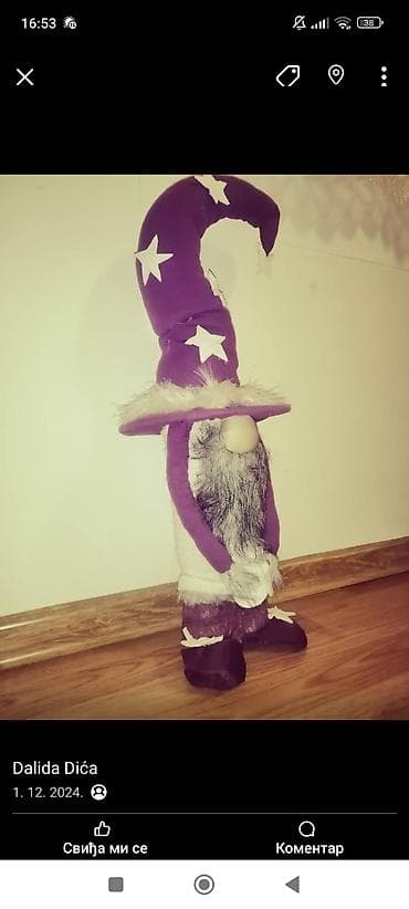 Dekorativni patuljak/gnom za praznike – ručni rad - Visoka na lalafo.rs — 3 Dekorativni patuljak/gnom za praznike – ručni rad - Visoka — 3