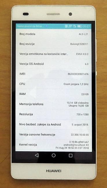 Huawei P8 Lite White 16GB 13MP Battery Talk 15h - Savršen! Telefon je na lalafo.rs — 9 Huawei P8 Lite White 16GB 13MP Battery Talk 15h - Savršen! Telefon je — 9
