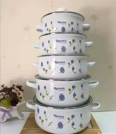 Set emajliranih šerpi Reoona – 5 kom - Materijal: emajlirani čelik sa na lalafo.rs Set emajliranih šerpi Reoona – 5 kom - Materijal: emajlirani čelik sa