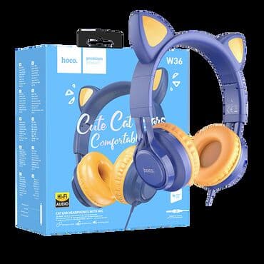 W36 Cat ear, slušalice sa mikrofonom, 3,5 mm utikač, 1,2 m kabl. Audio na lalafo.rs W36 Cat ear, slušalice sa mikrofonom, 3,5 mm utikač, 1,2 m kabl. Audio